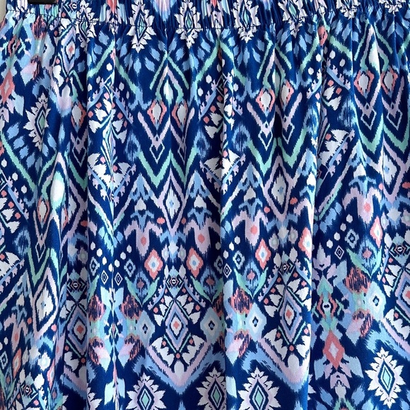 Divided by H&M Bohemian Aztec Geometric Print Neon Mini Skirt, Size 6 - Picture 13 of 15